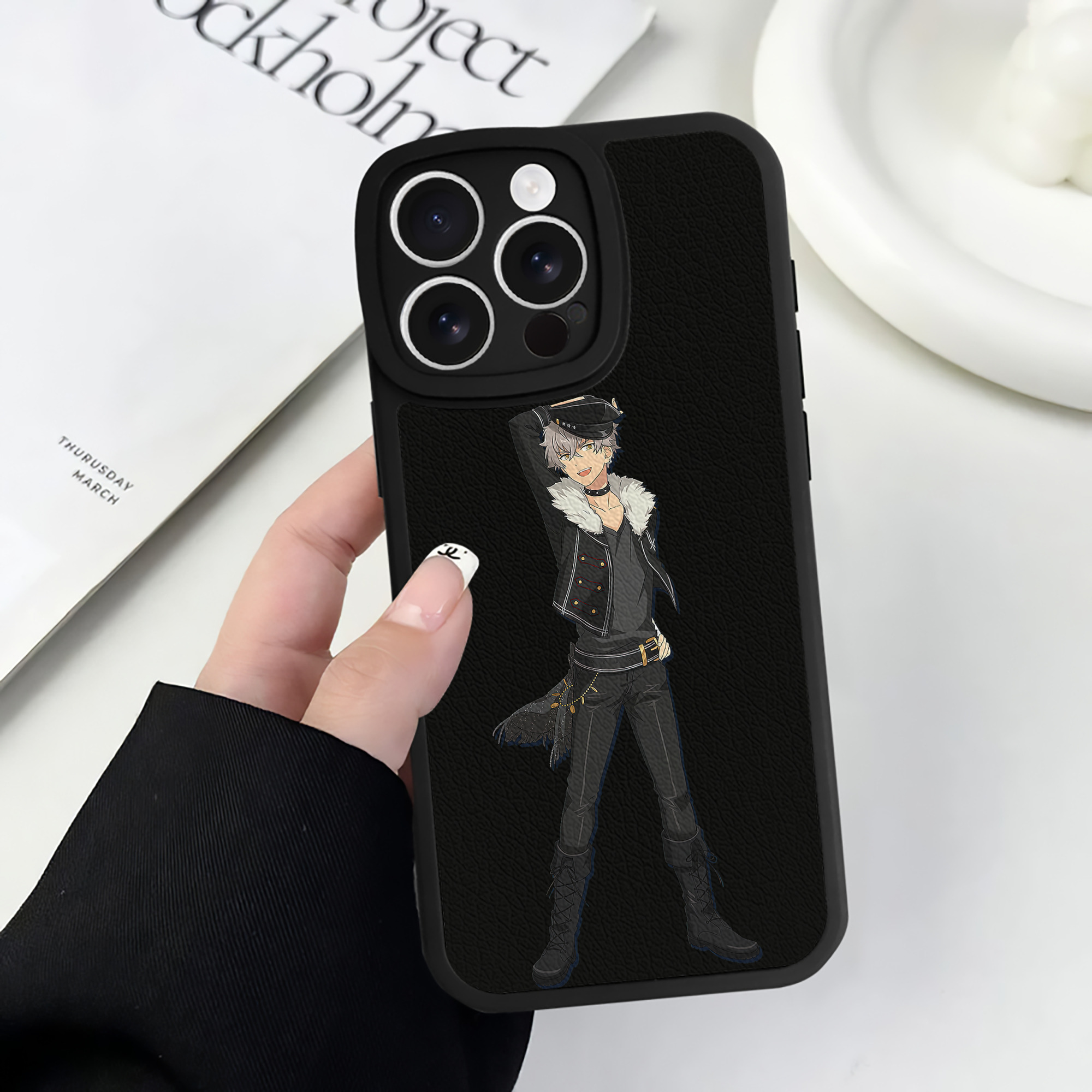 （画像用） あんさんぶるスターズ! Ensemble Stars 【iPhone 16シリーズ対応】シリコンスマホケース（レザー調） 材質：シリコン